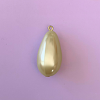 Vintage Pearl-Style Teardrop Charm — Large