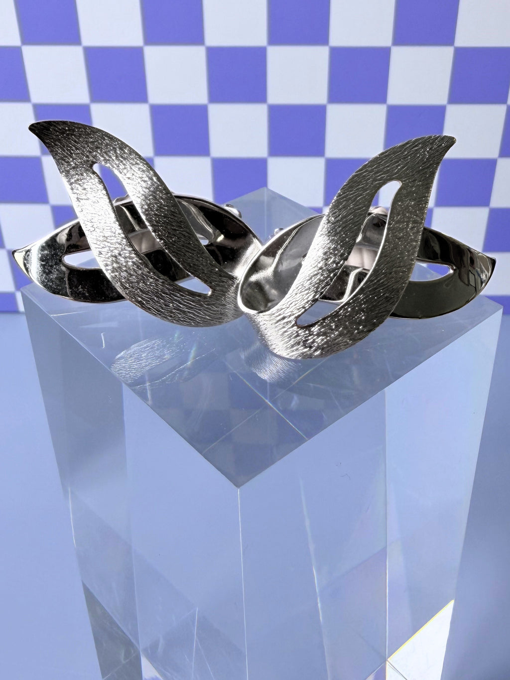 Sarah Coventry Abstract Silver Clip-On Earrings