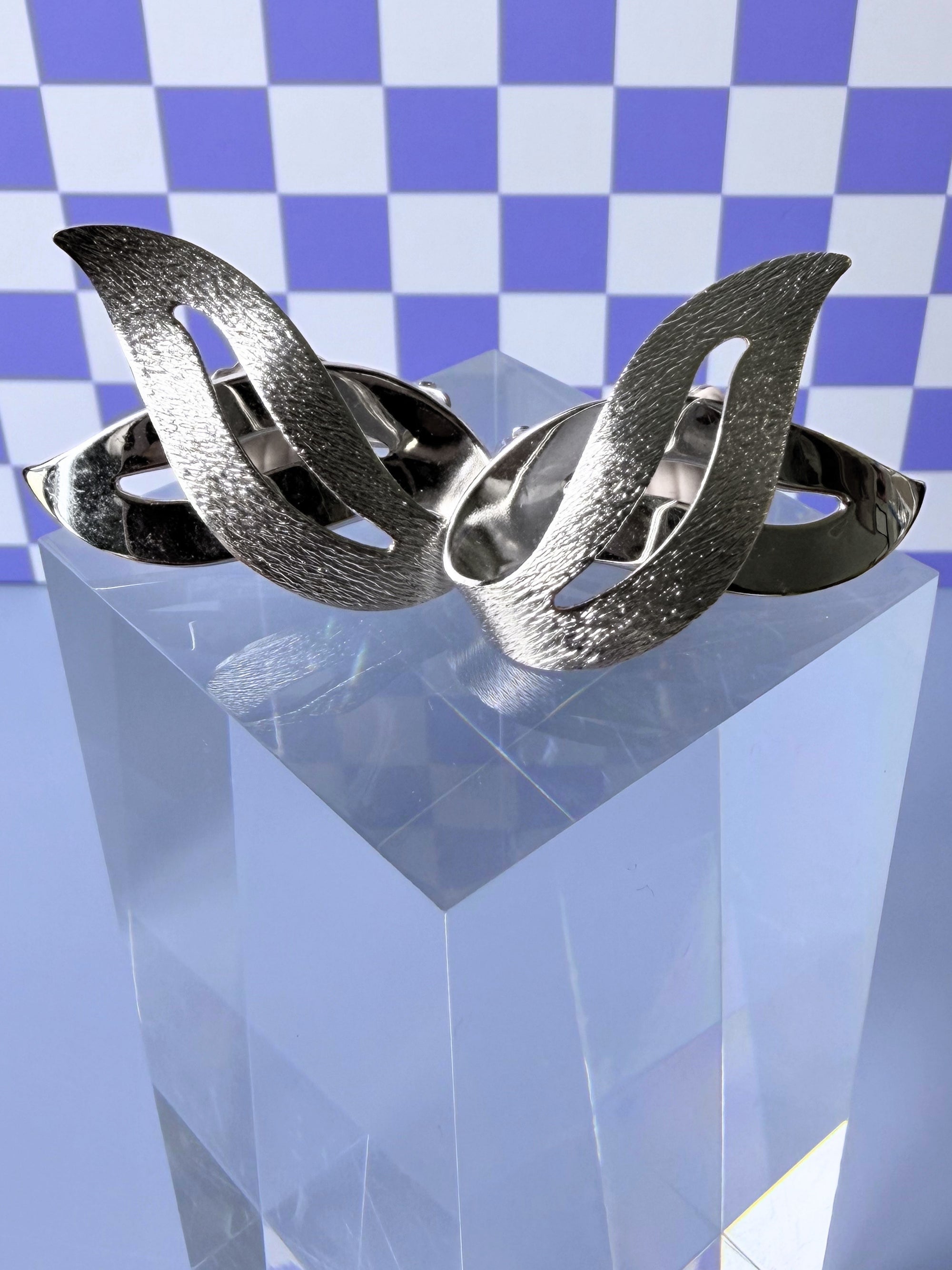 Sarah Coventry Abstract Silver Clip-On Earrings