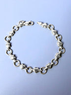 Sterling Silver Heart Link Bracelet