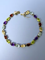 Sterling Silver Gemstone Tennis Bracelet