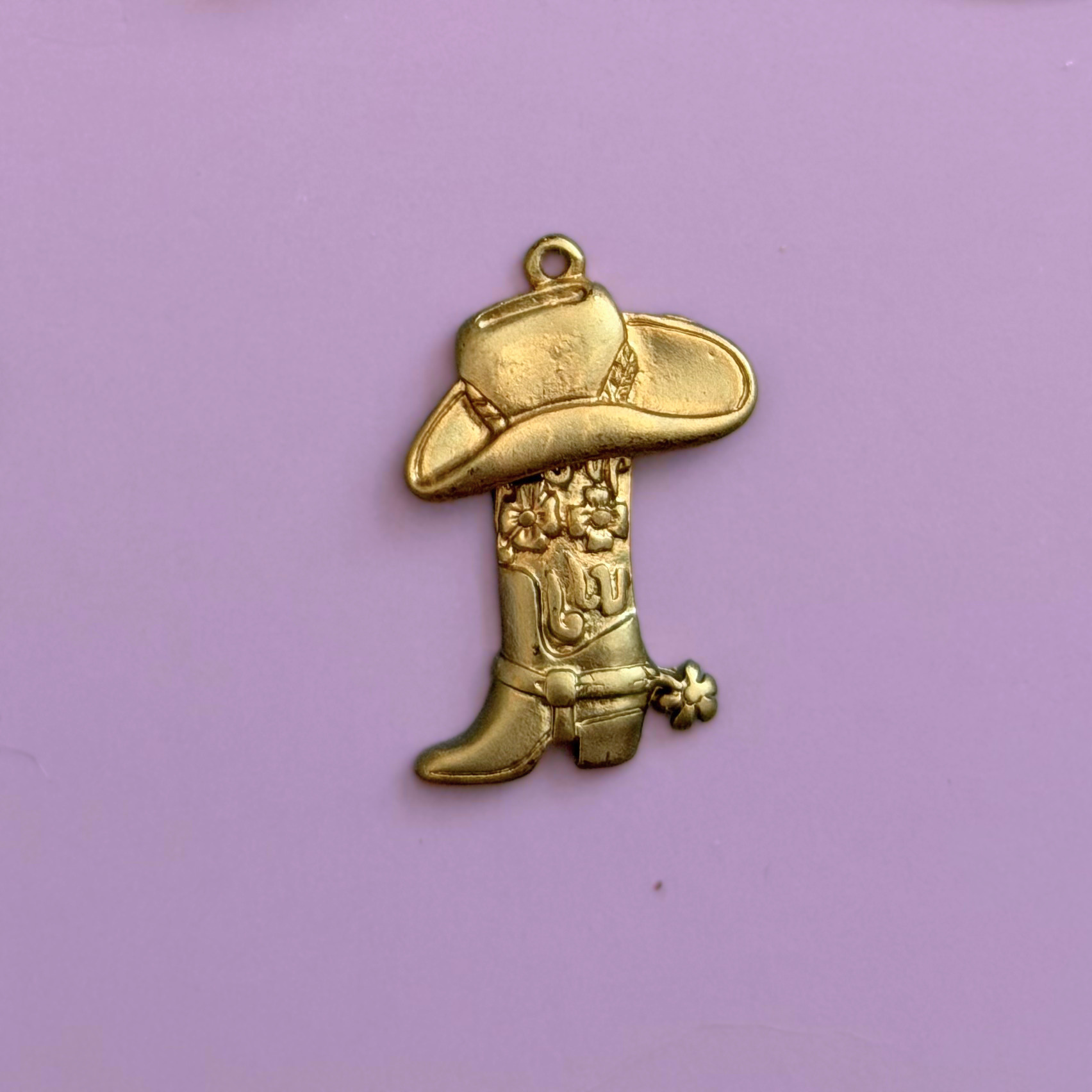 Vintage Cowboy Hat and Boot Charm