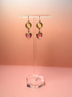 Vivienne Lucite Drop Earrings — Lemon & Pink Heart