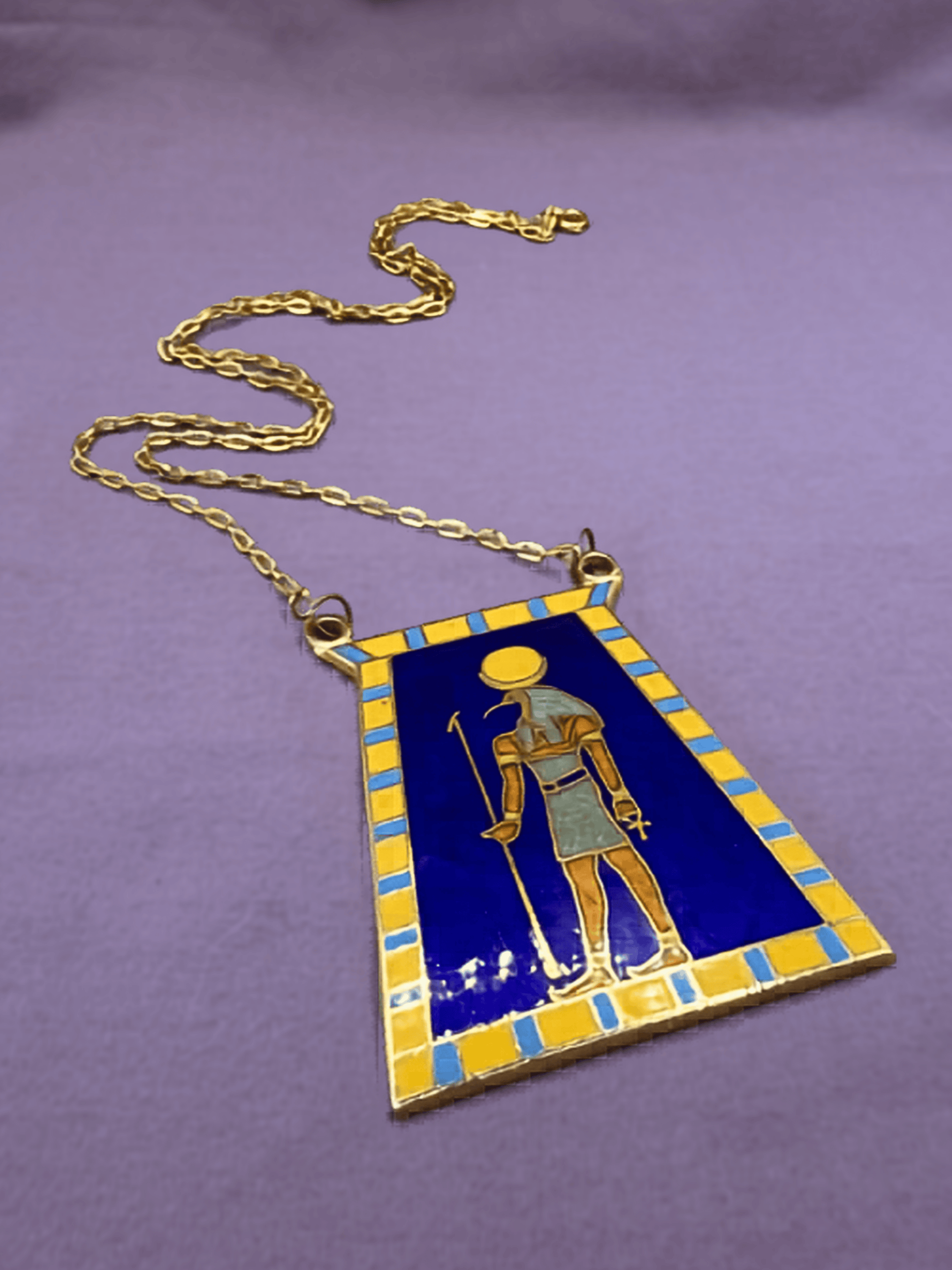 Vintage Egyptian Revival Amun-Ra Pendant