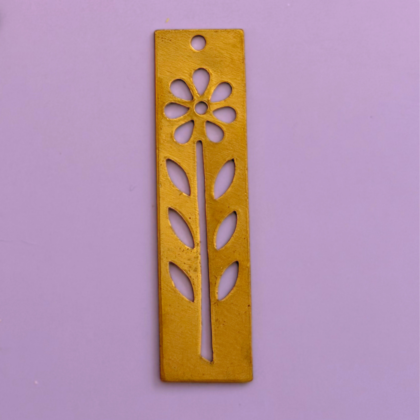 Special: Vintage Flower Stem Cutout Bar Charm