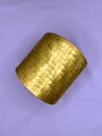 Vintage Wide Brass Basketweave Cuff