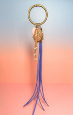 Sweet Dreams Vintage Charm Bag Charm — Shell, Filigree & Floral Enamel