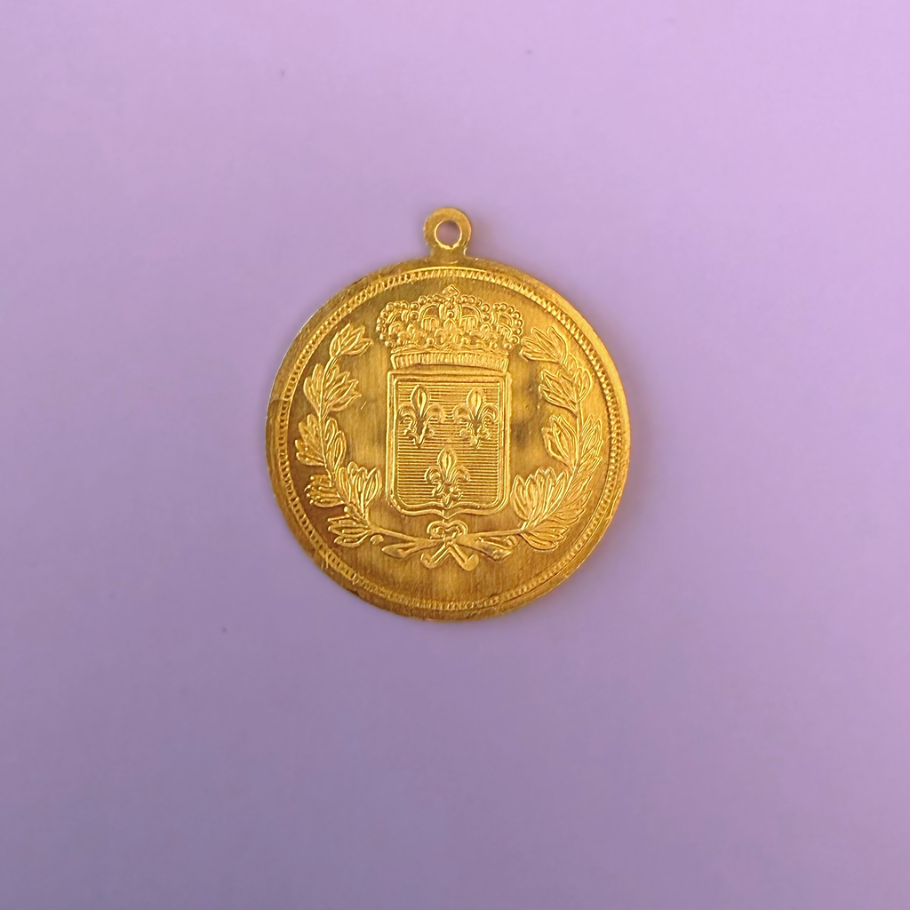 Vintage Miriam Haskell "Republique Française" Coin Charm