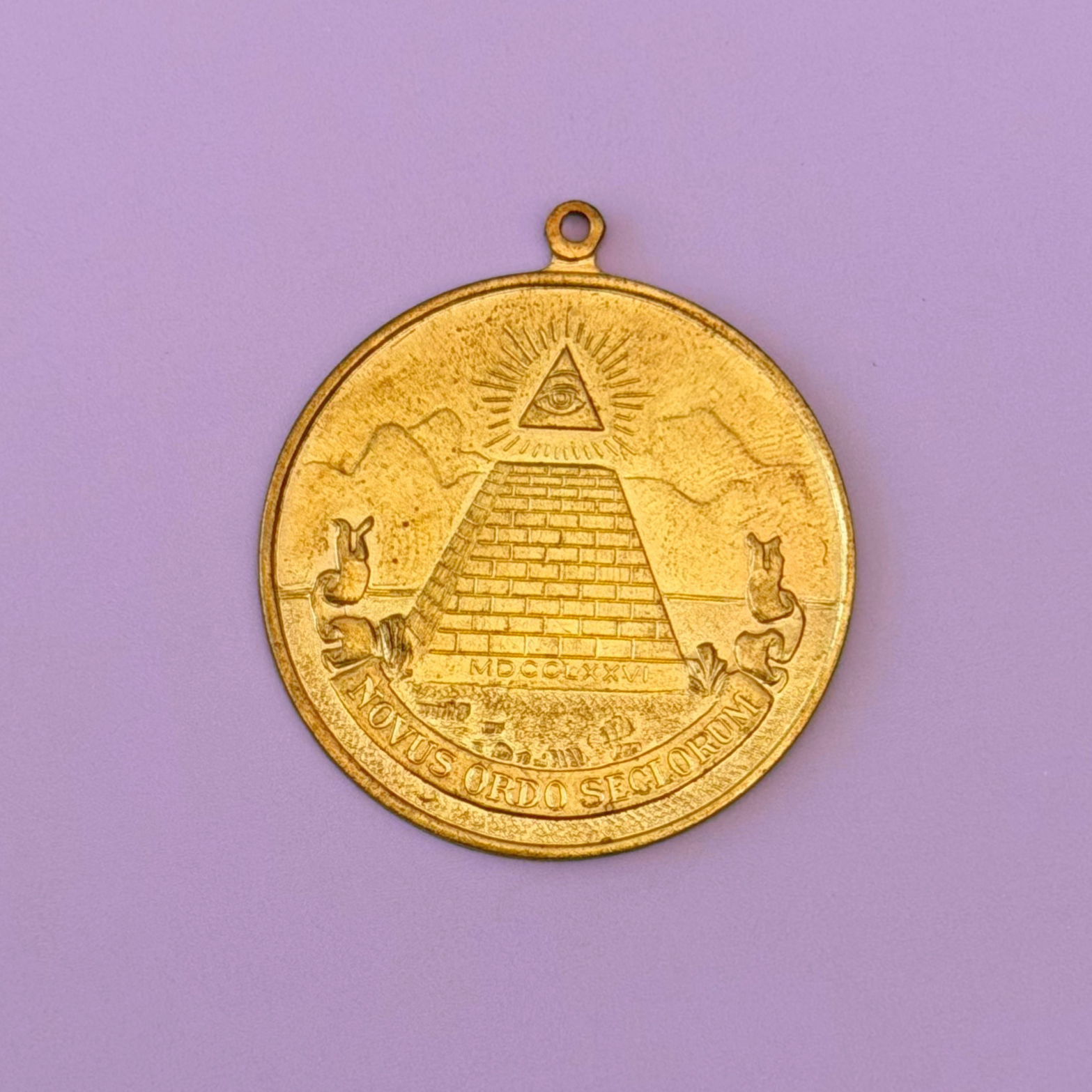 Vintage Pyramid All-Seeing Eye Seal Charm