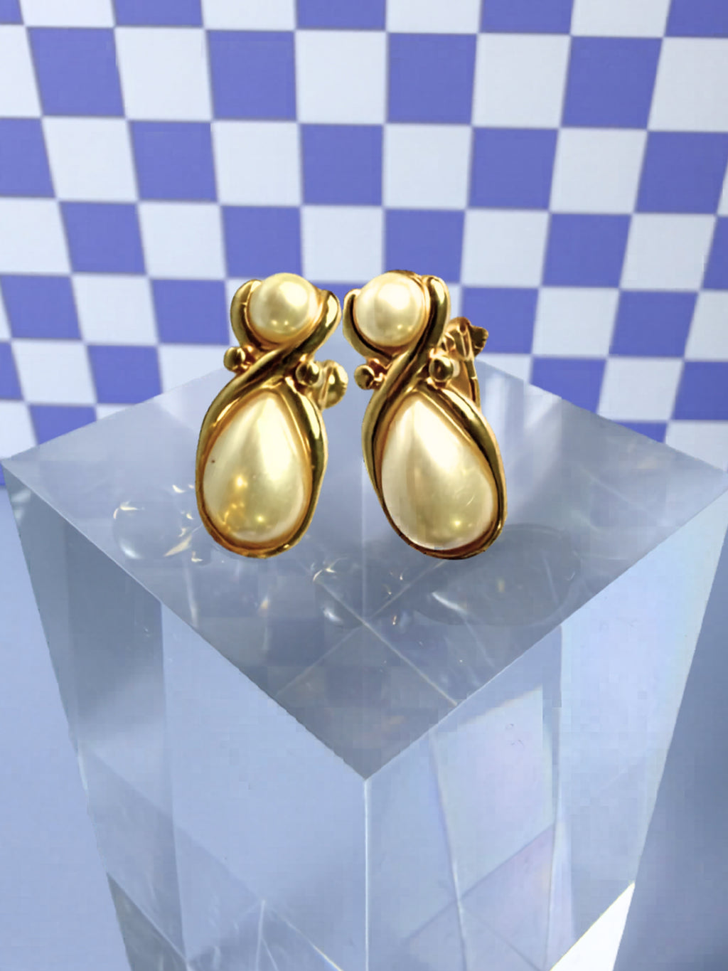 Pearl Drop Clip-On Earrings