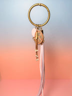 Sweet Dreams Vintage Charm Bag Charm — Shell, Filigree & Floral Enamel