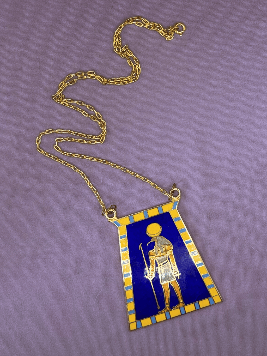 Vintage Egyptian Revival Amun-Ra Pendant