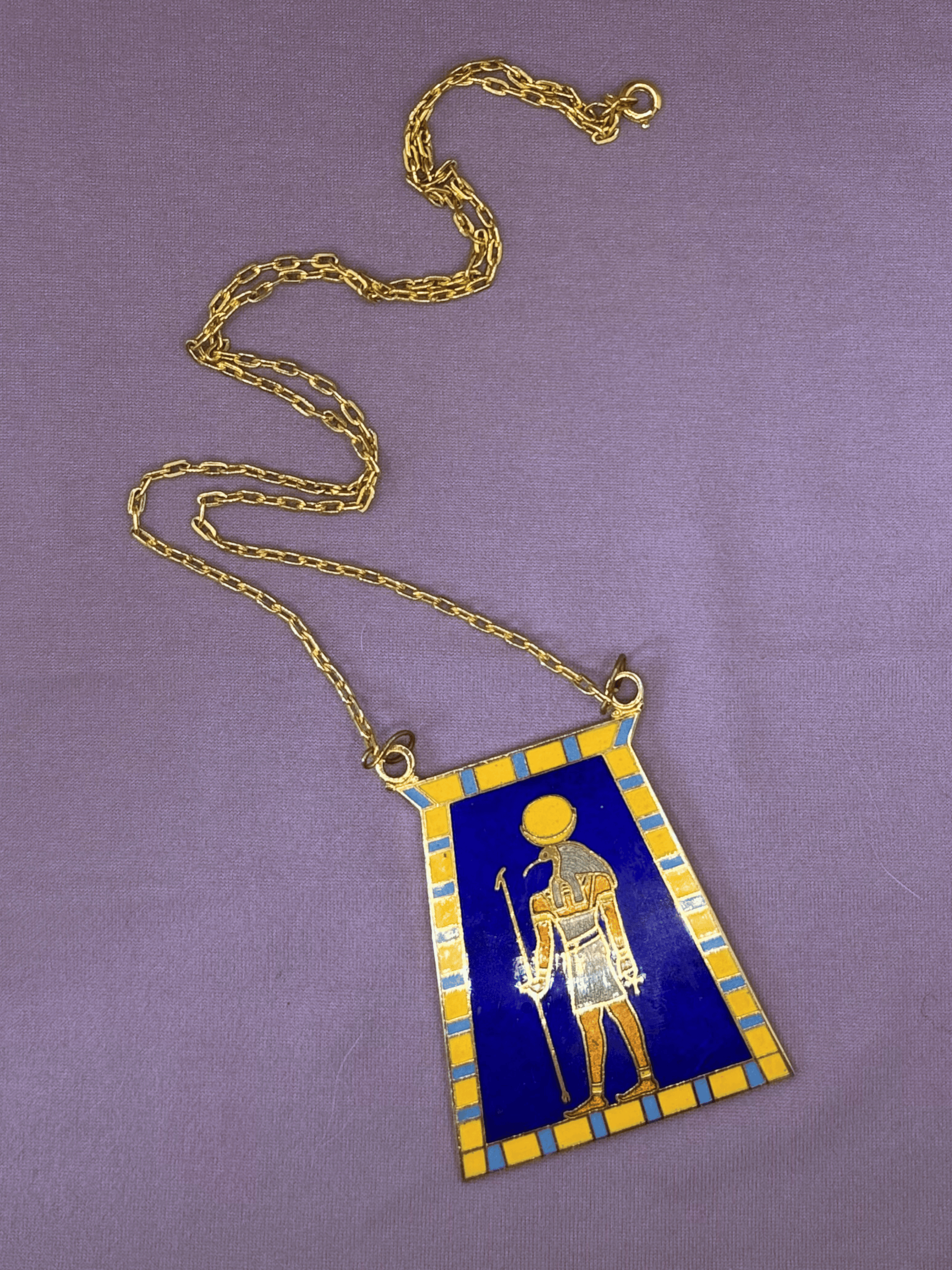 Vintage Egyptian Revival Amun-Ra Pendant