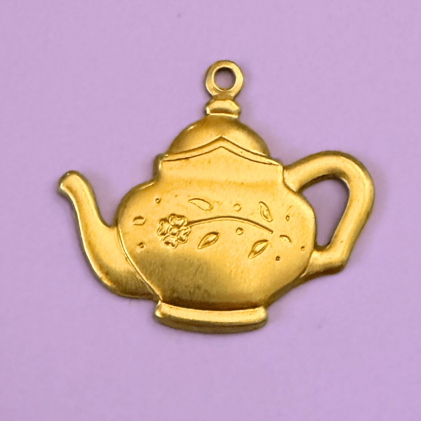 Vintage Floral Teapot Charm