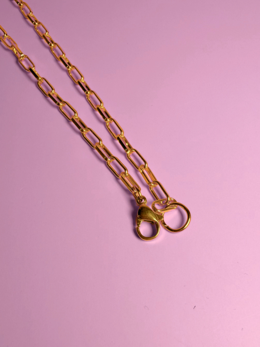 Gold Plated Paperclip Chain –– New Old Stock