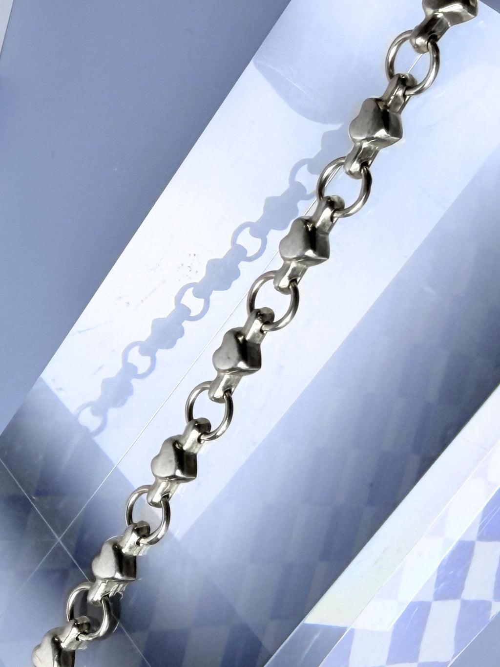 Sterling Silver Heart Link Bracelet