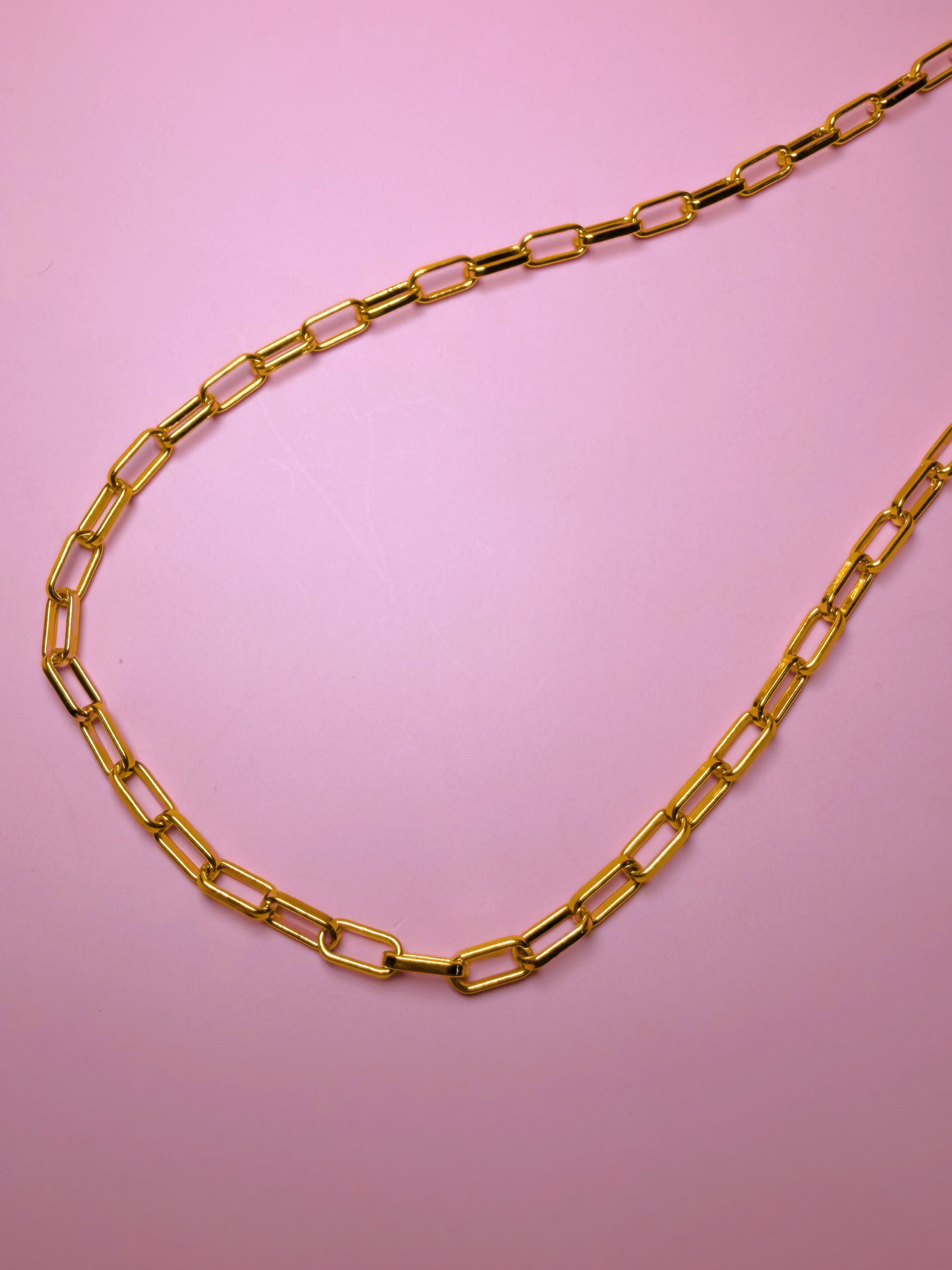 Gold Plated Paperclip Chain –– New Old Stock