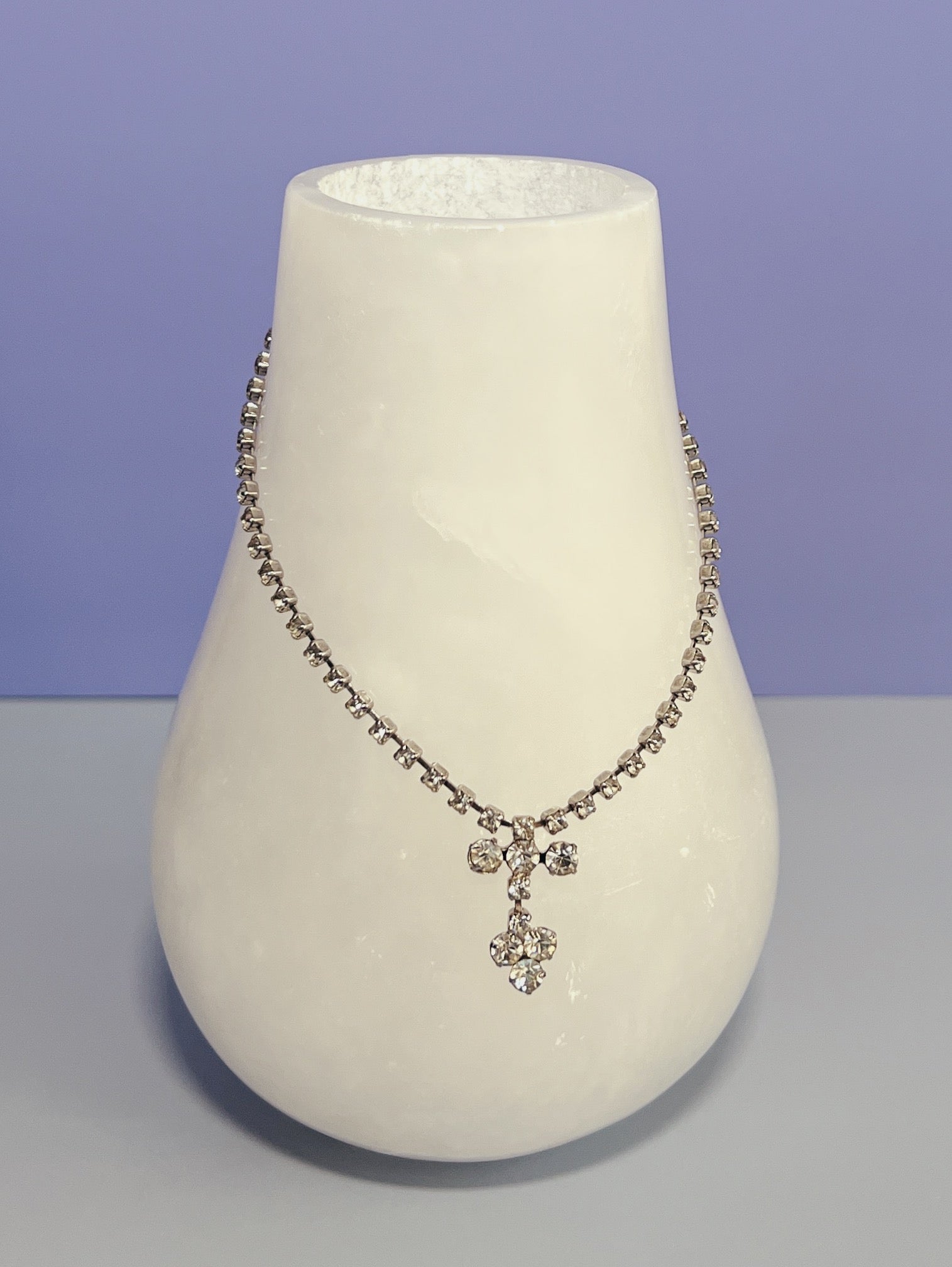 Vintage Rhinestone Drop Choker