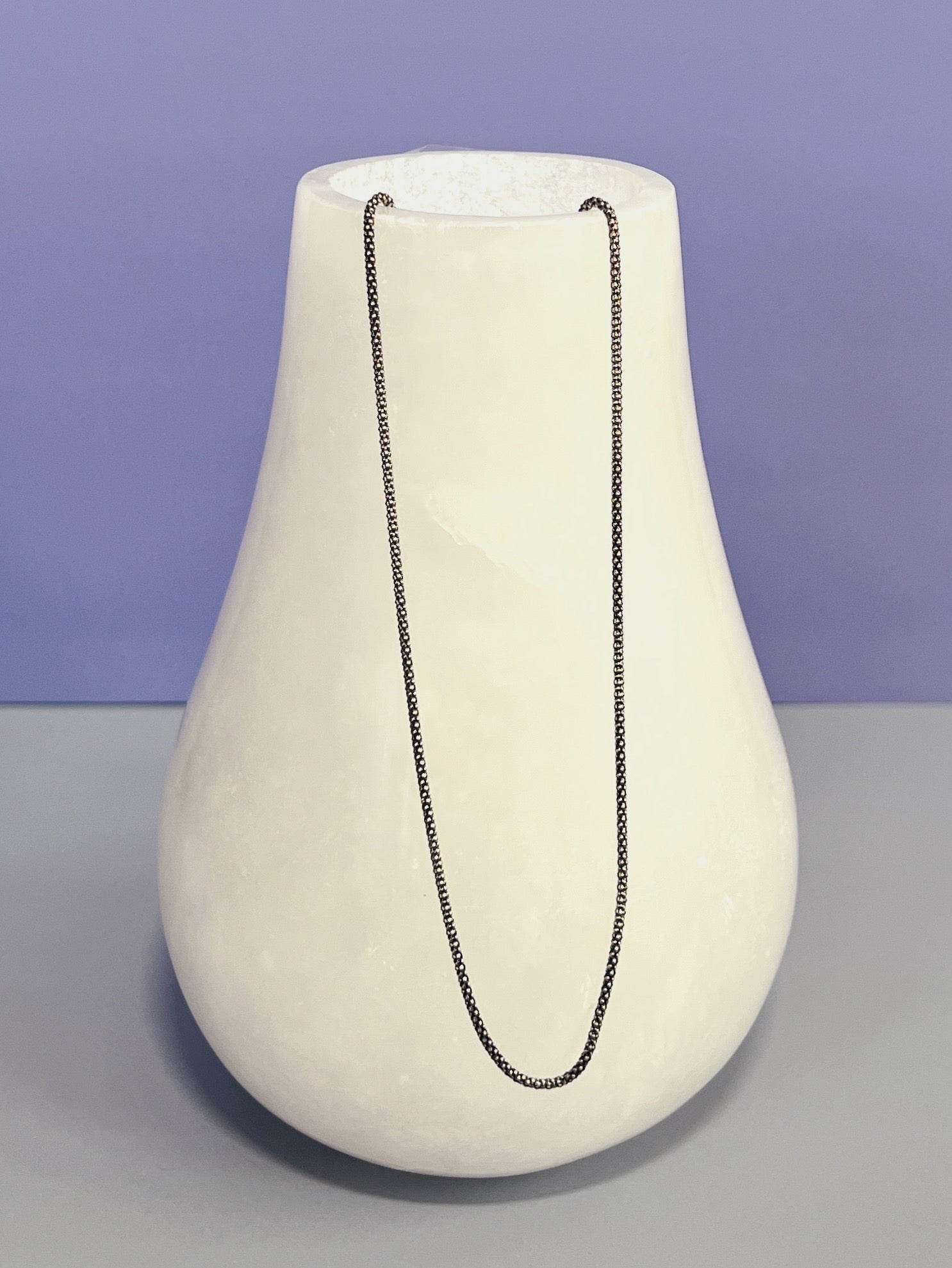 Oxidized Sterling Silver Box Chain