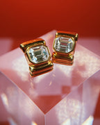 Joan Rivers Gold Tone Crystal Half Hoops