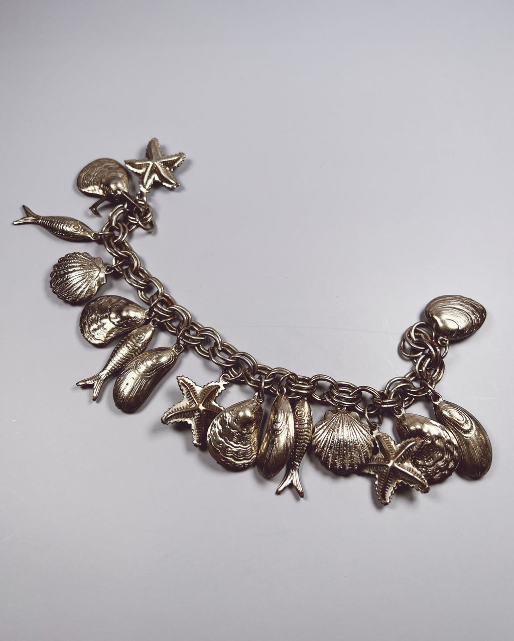 Silver Seashell Charm Bracelet