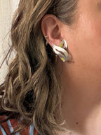 Sarah Coventry Abstract Silver Clip-On Earrings