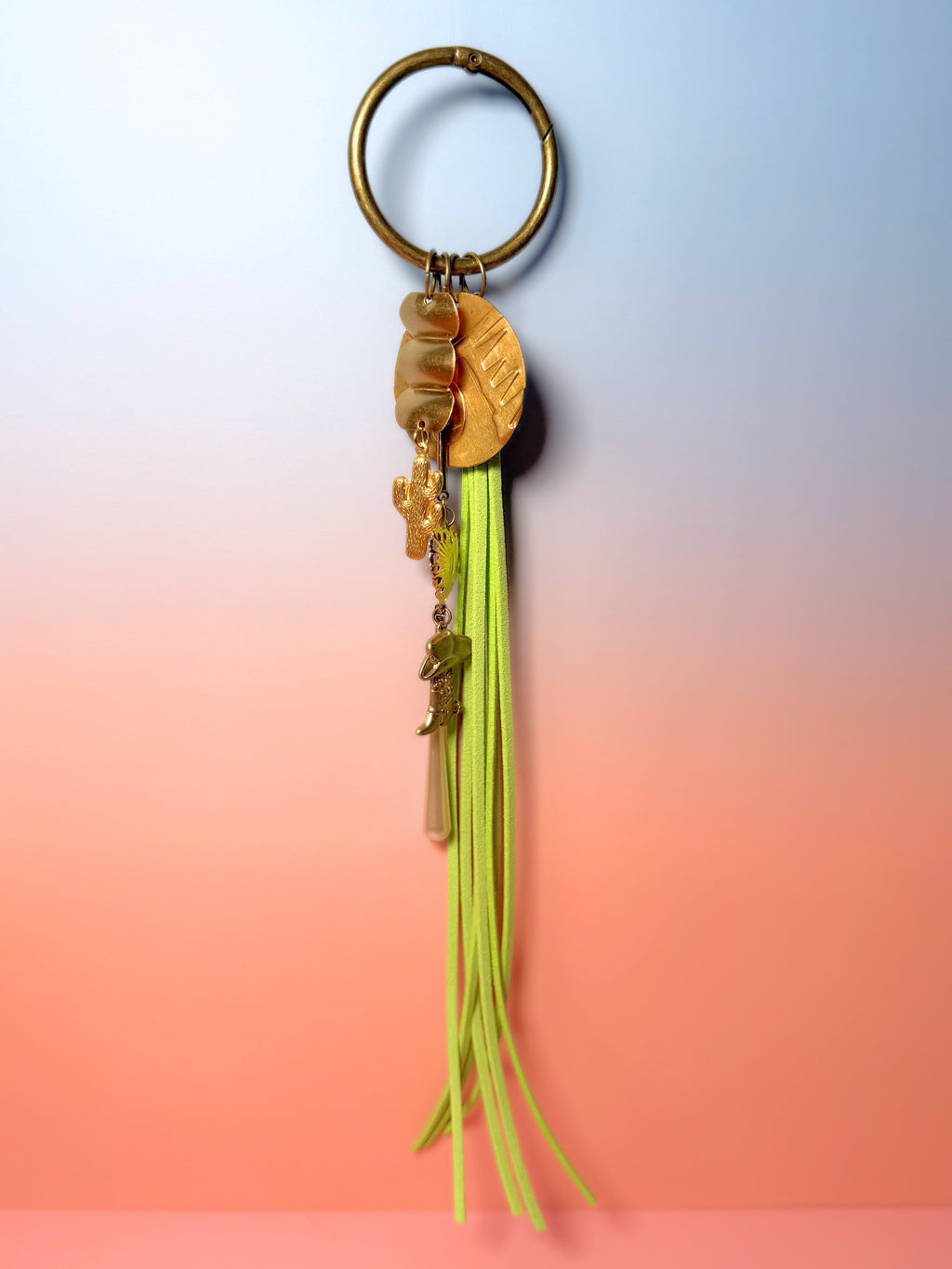 Cowgirl Dreams Vintage Charm Bag Charm — Cactus, Boot & Western Heart