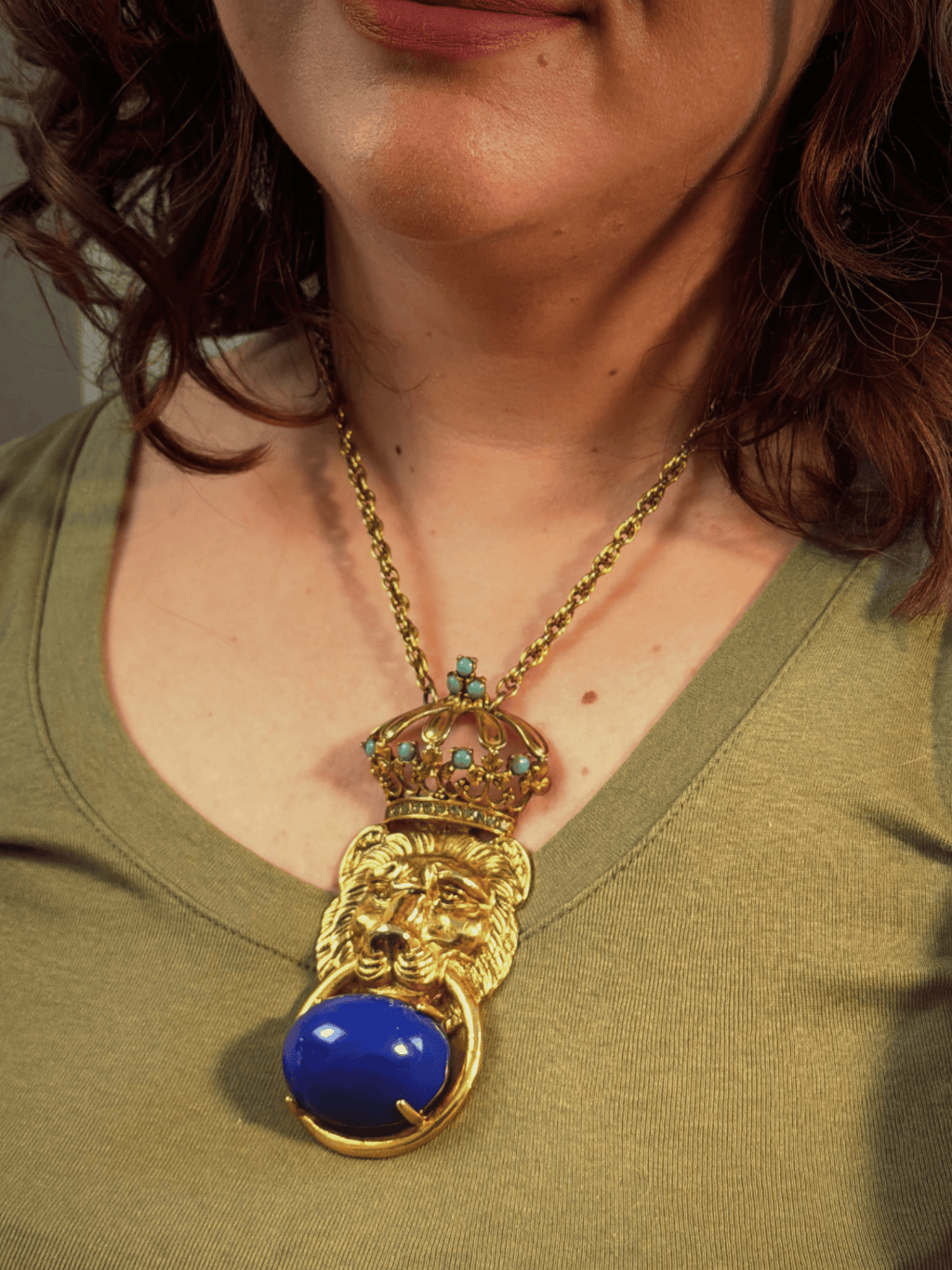 Pauline Rader Reissue Lion Door Knocker Pendant
