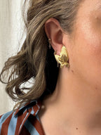 Vintage Leaf Clip-On Earrings