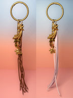 Celestial Dreams Vintage Charm Bag Charm — Moon, Stars & Cherub