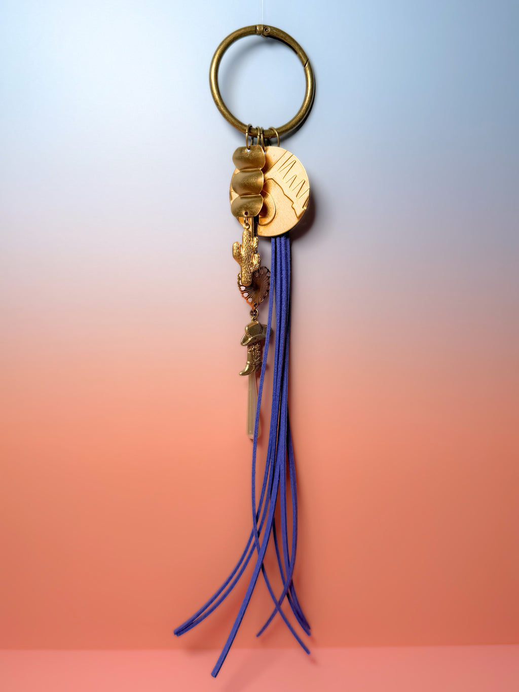 Cowgirl Dreams Vintage Charm Bag Charm — Cactus, Boot & Western Heart