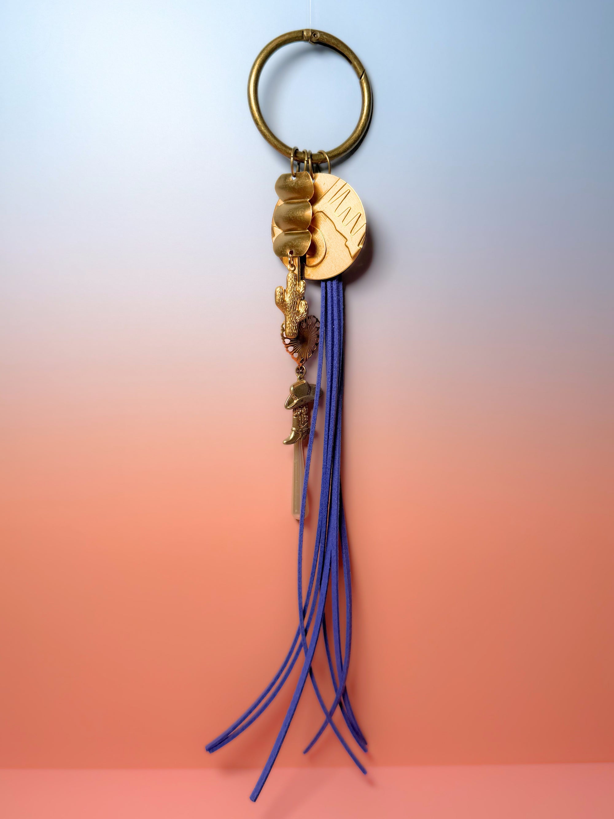 Cowgirl Dreams Vintage Charm Bag Charm — Cactus, Boot & Western Heart