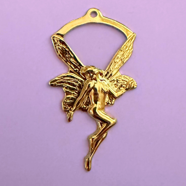 Vintage Gold Plated Fairy Charm