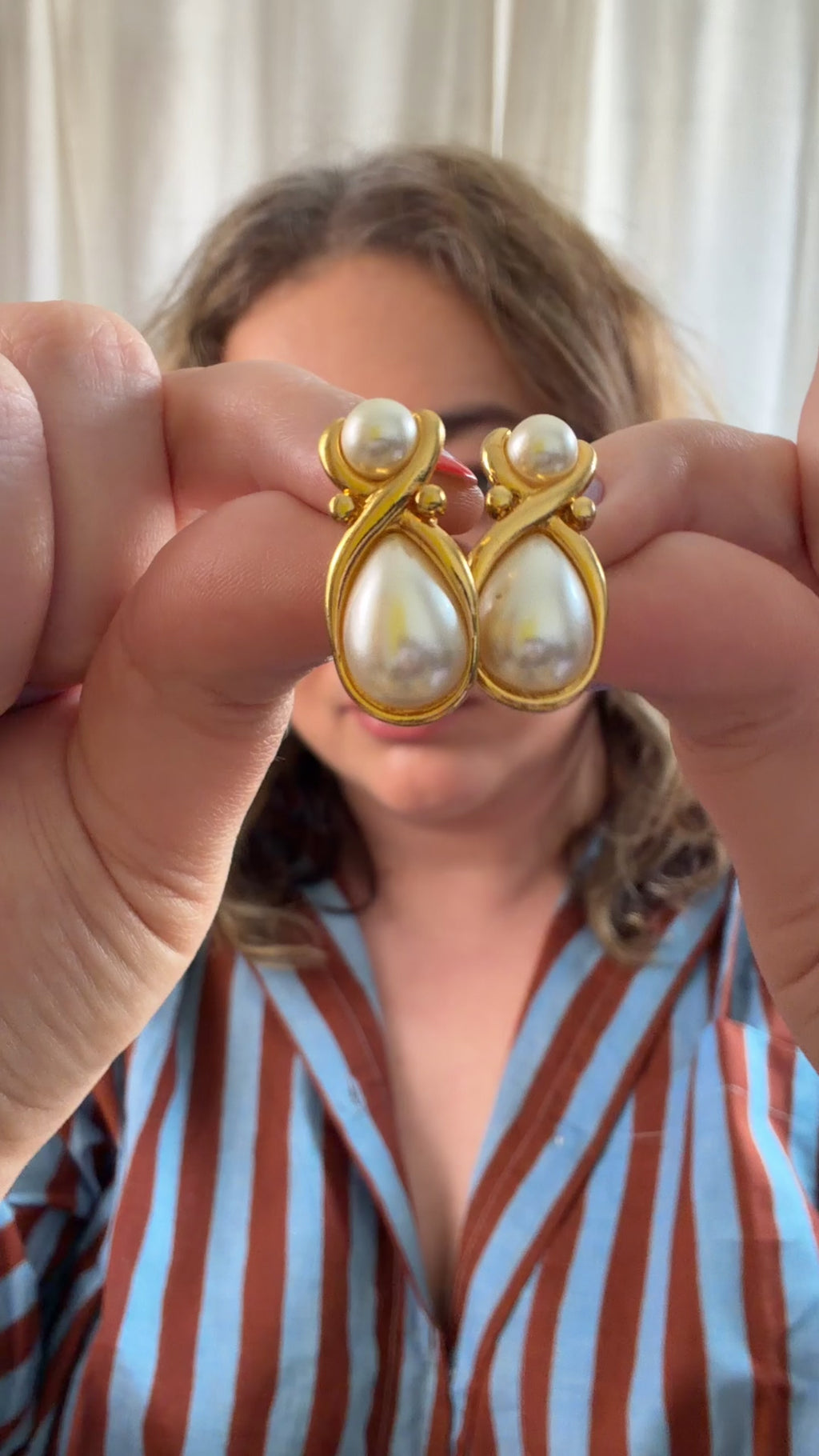 Pearl Drop Clip-On Earrings