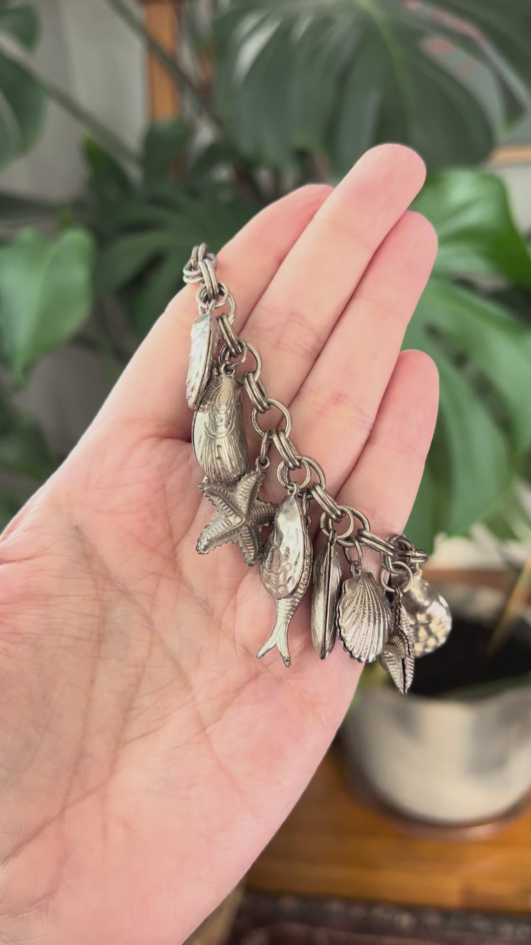 Silver Seashell Charm Bracelet